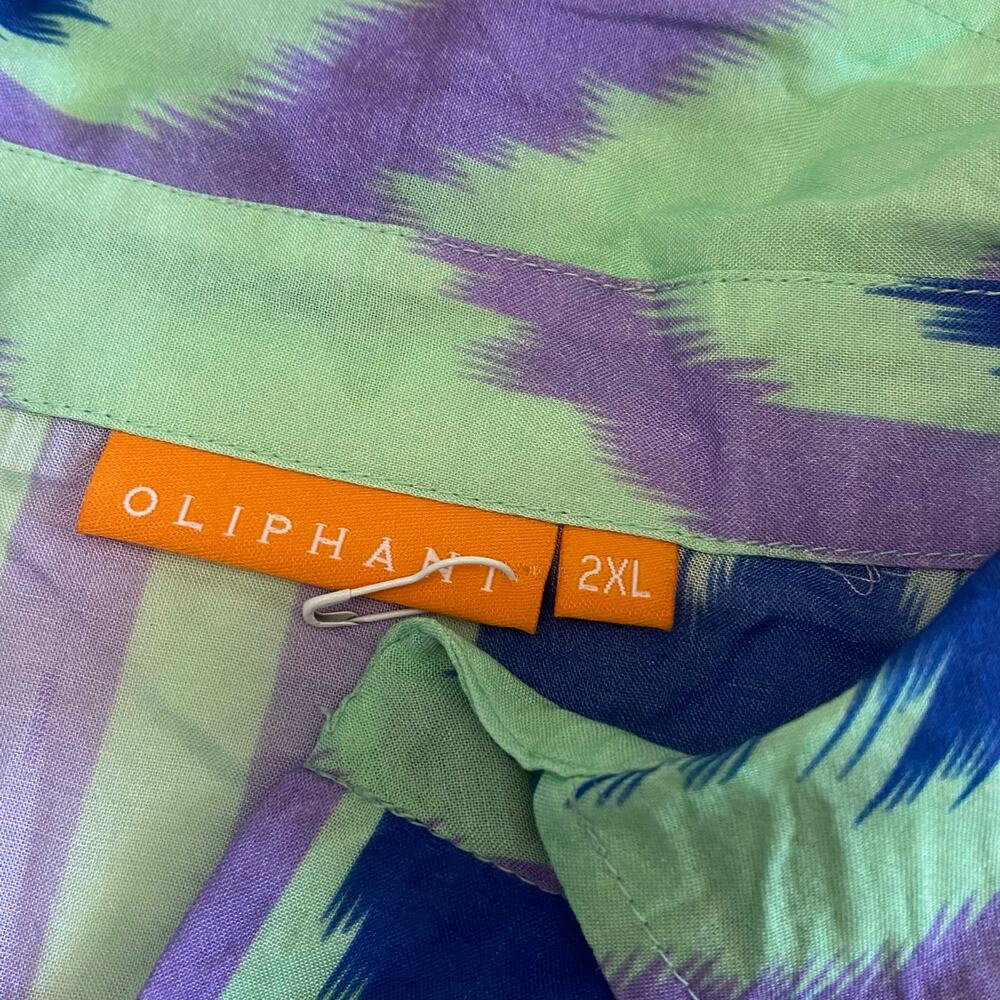 Oliphant Green and Blue Midi Dress - Picture 6 of 13